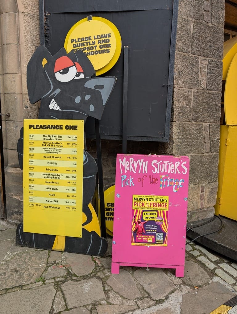 Back in The Pleasance Courtyard